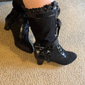 bottines à lacets gothiques victoriennes pour femmes avec bordure à nœud et à volants – bottes élégantes inspirées de Gatsby pour le cosplay, les fêtes costumées et la mode vintage
