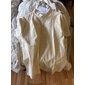 Voor heren Overhemd Linnen overhemd Popover-shirt Zomer overhemd Strand Kleding Overhemd met bandkraag Effen Vakantie Casual Zwart Wit Geel Blozend Roze Korte mouw Opstaand Zomer Kleding