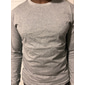 Homme T-shirt manche longue Col Rond Printemps & Automne Couleur Unie / Unie Occasionnel Style Classique Décontracté Quotidien Gris foncé Ocre Blanche T-shirt haut de gamme pour homme