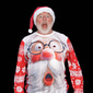 Christmas Men's Santa Claus Funny T Shirt Long Sleeve T shirt 3D Print Crew Neck Shirt Fashion Basic 3D Casual Daily Street Red 3 Black Red Summer Spring Clothing Apparel S M L XL XXL XXXL