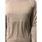 Homme T-shirt manche longue Col Rond Printemps & Automne Couleur Unie / Unie Occasionnel Style Classique Décontracté Quotidien Gris foncé Ocre Blanche T-shirt haut de gamme pour homme