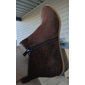 Botas femininas vermelhas de cano curto – botinhas de salto baixo com zíper bordado e camurça sintética para o Natal, festas e estilo casual
