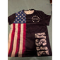 4 de julio de 2026 250º Día de Conmemoración Camiseta de manga corta gráfica patriótica de impresión 3D de hombre bandera americana Veterano cuello redondo
