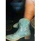 Dames Laarzen Cowboy westernlaarzen Buiten Vakantie Dagelijks Booties enkellaarzen Borduurwerk Platte hak Ronde Teen Bohemen Vakantie Vintage Imitatieleer Elastiekje Zwart Roze Rood