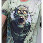 Herren Optische Täuschung Zombies 3D T Shirt Kurzarm T-Shirt 3D-Druck Rundhalsausschnitt Hemd Übertrieben Designer Horror Party Straße Ferien Gelb Blau Purpur Sommer Frühling Ganzjahres Bekleidung S